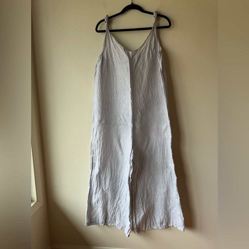 100% linen Beachwood Baby jumpsuit